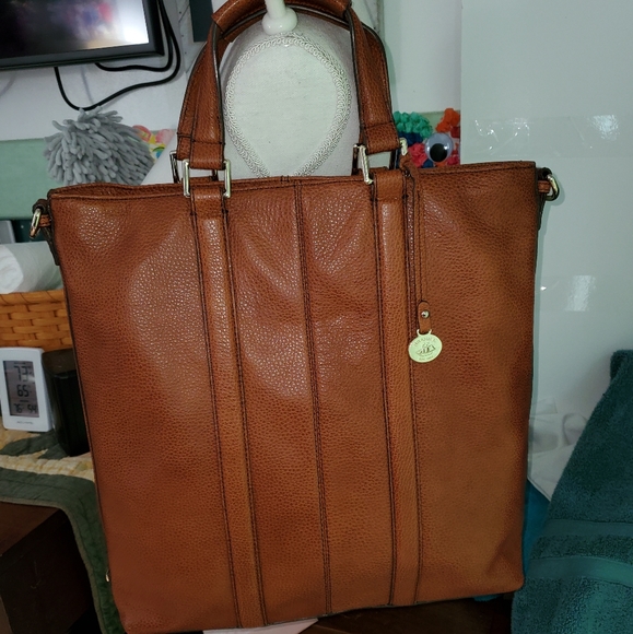 Brahmin Handbags - BRAHMIN EUC XL LEATHER BRIEFCASE BAG TOTE